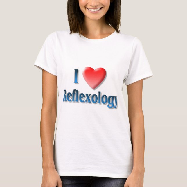 Jag älskar Reflexologyskjortan Tee Shirt (Framsida)