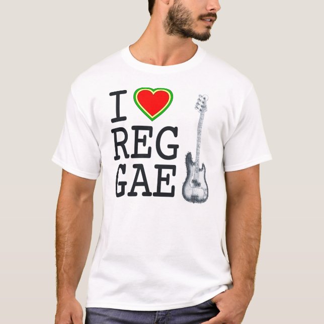 Jag älskar Reggae T-shirt (Framsida)