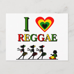 Jag älskar reggae vykort