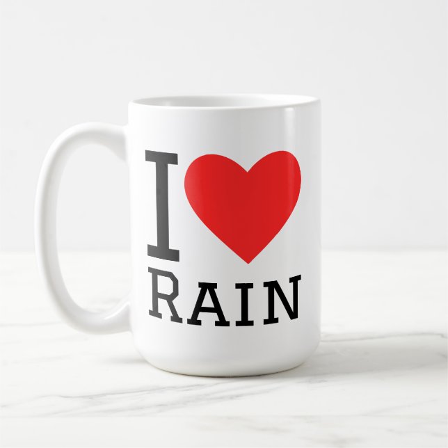 Jag älskar regn kaffemugg (Vänster)