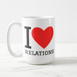 Jag älskar relationer kaffemugg