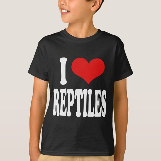 Jag älskar reptilar t-shirt (Framsida)