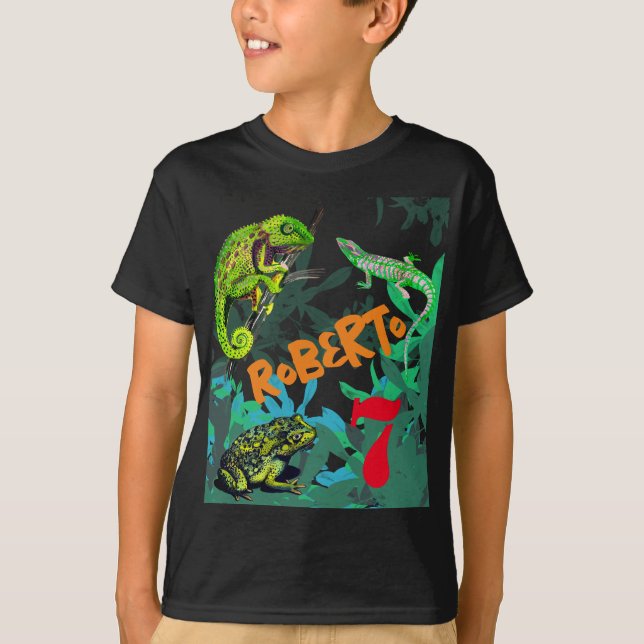 Jag älskar reptiler födelsedag !  T-Shirt (Framsida)
