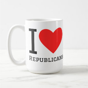 Jag älskar republikaner kaffemugg