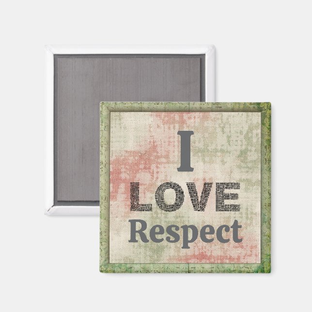 Jag älskar Respekt Magnet (Front/Back)