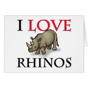 Jag älskar Rhinos Hälsningskort