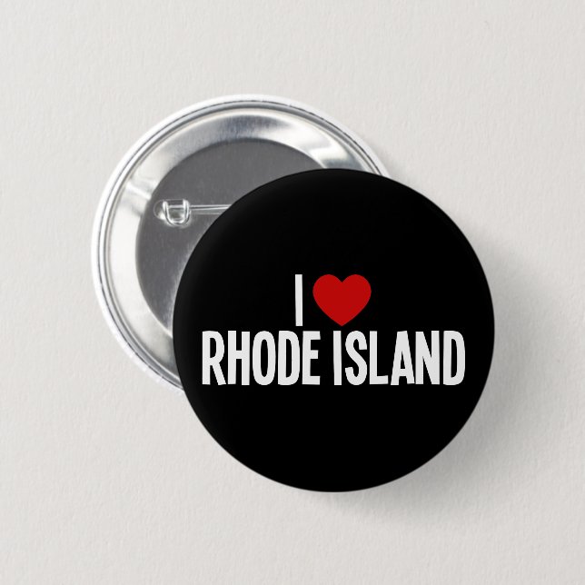 Jag älskar Rhode Island • Jag älskar Rhode Island  Knapp (Framsida & baksida)