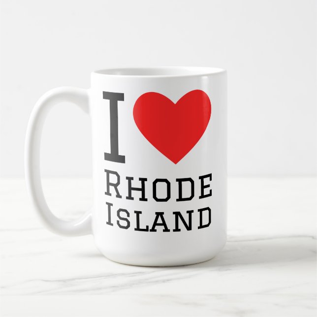 Jag älskar Rhode Island  Kaffemugg (Vänster)