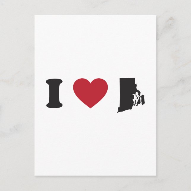 Jag älskar Rhode Island Vykort (Framsida)