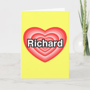 Jag älskar Richard. Jag älskar dig Richard. Hjärta Kort