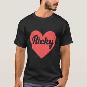 Jag älskar Ricky - första Namn och hjärtan i Kärle T Shirt