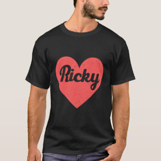 Jag älskar Ricky - första Namn och hjärtan i Kärle T Shirt