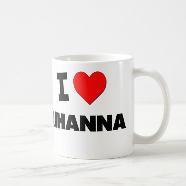 Jag älskar Rihanna Kaffemugg (Höger)