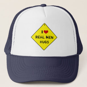 Jag älskar riktiga män omfamningar - Trucker Hatt Keps