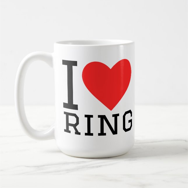 Jag älskar ring  kaffemugg (Vänster)