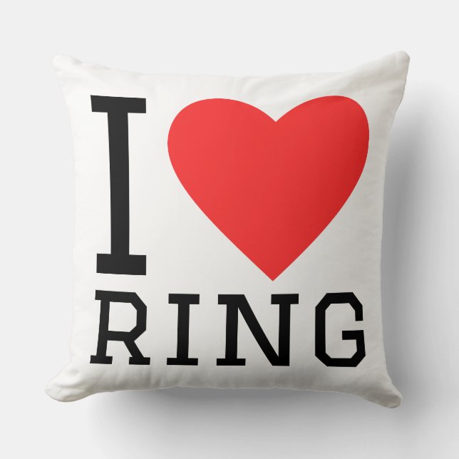 Jag älskar ring  kudde (Framsida)