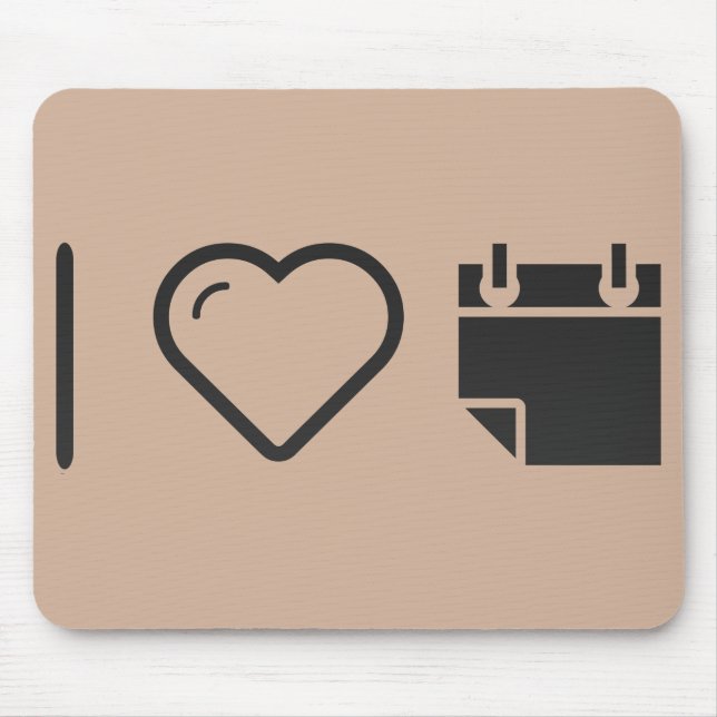 Jag älskar river av kalendrar musmatta (Framsidan)