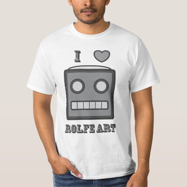 Jag älskar robot.en t shirt (Framsida)