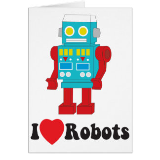 Jag älskar robotar! hälsningskort
