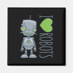 Jag älskar robotar magnet