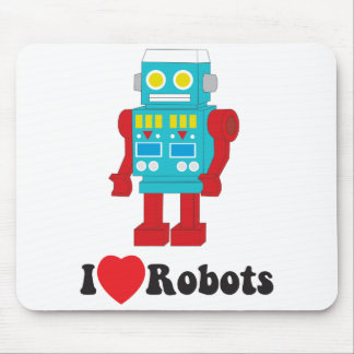 Jag älskar robotmousepad musmatta