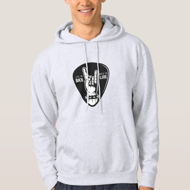 Jag älskar rock hoodie (Framsida)