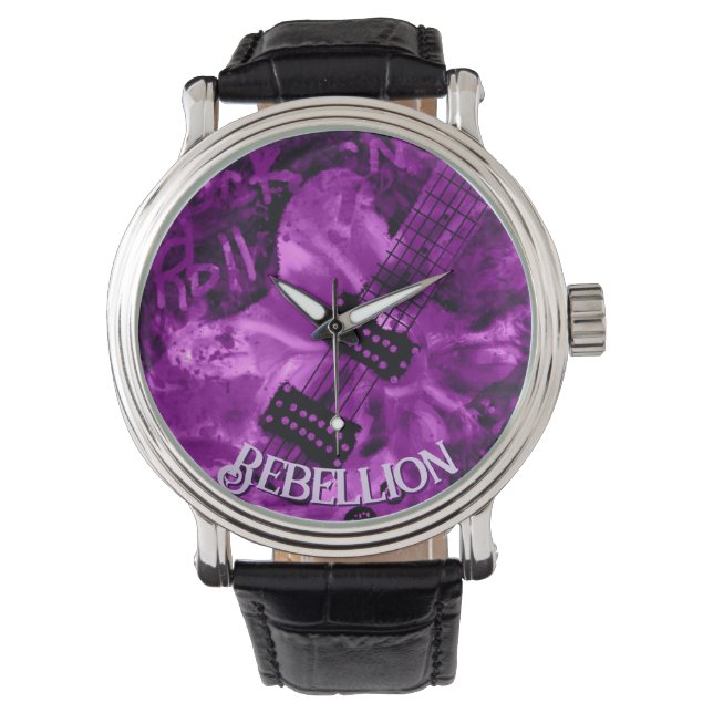 Jag älskar Rock 'N Roll Elgitarr Personlig Armbandsur (Framsida)