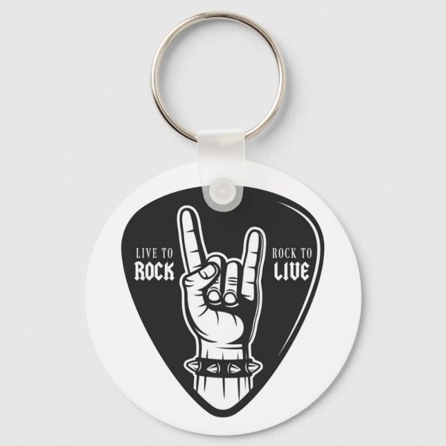 Jag älskar rock nyckelring (Framsida)