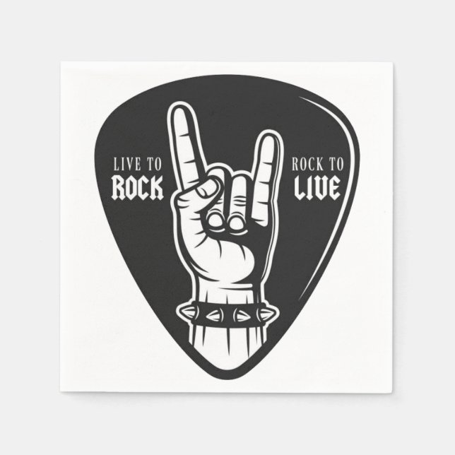 Jag älskar rock pappersservett (Framsidan)