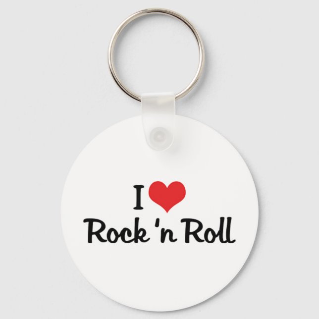Jag älskar Rock & Roll Nyckelring (Framsida)