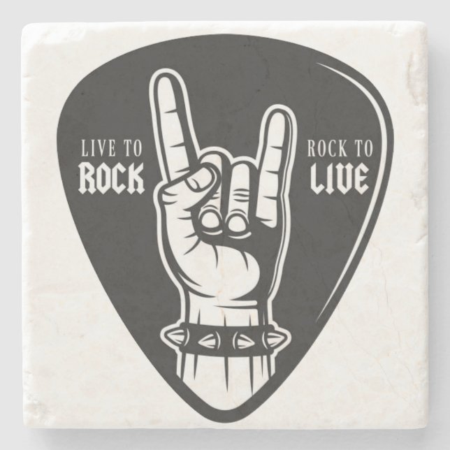 Jag älskar rock stenunderlägg (Framsidan)