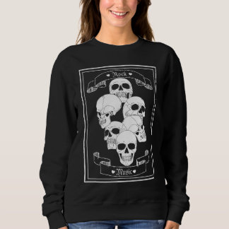 Jag älskar rockmusik Gothskallar Dam Svart T Shirt