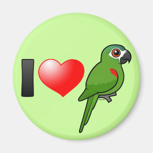 Jag älskar Röd-knuffade Macaws Magnet