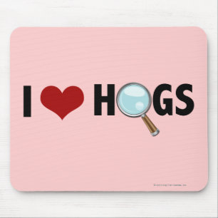 Jag älskar röda/svarten Hogs Musmatta
