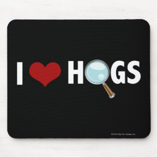 Jag älskar röda/vit Hogs Musmatta