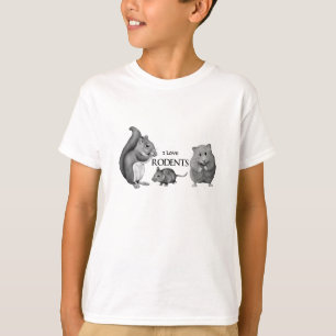 Jag älskar Rodents: Ekorre mus, Hamster: Rita T-shirt