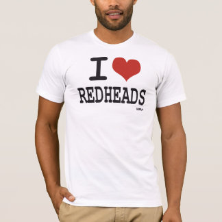 Jag älskar rödhårig t-shirt