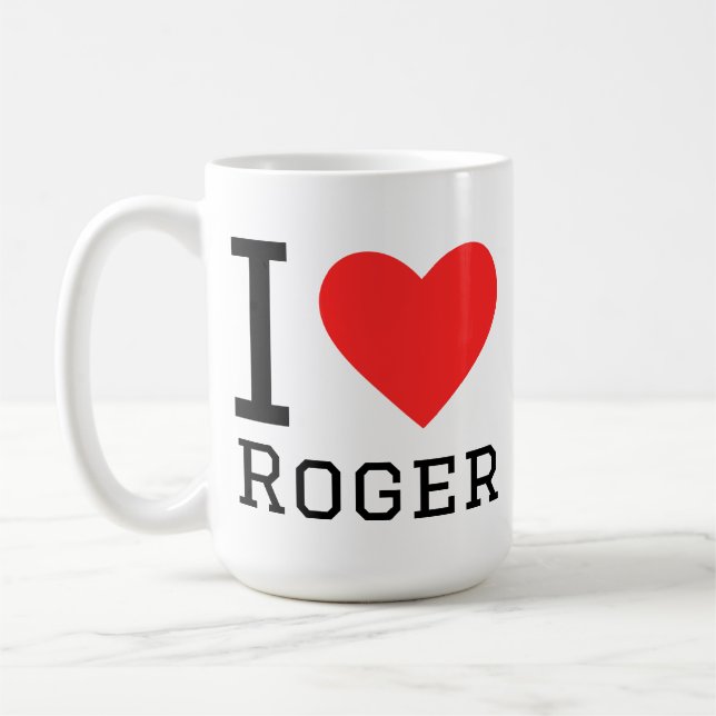 Jag älskar roger kaffemugg (Vänster)
