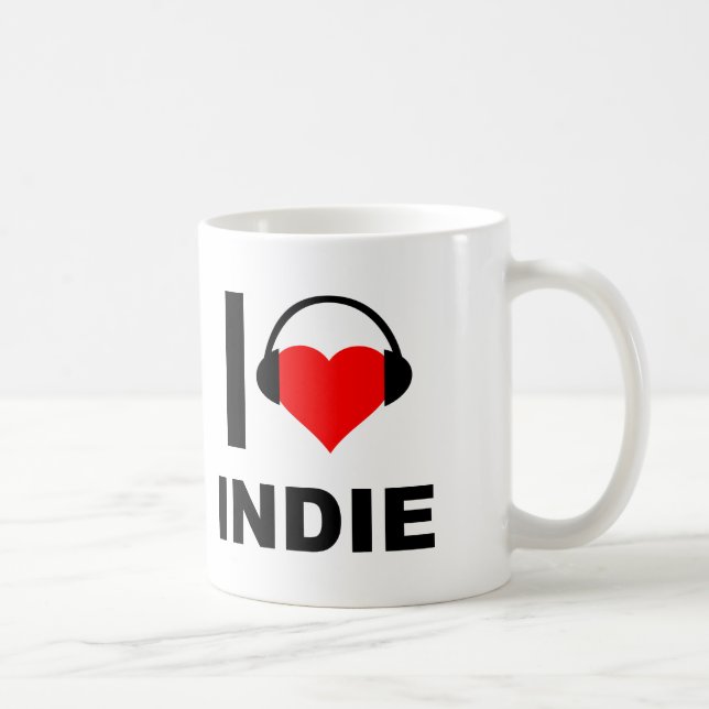 Jag älskar rolig Indie-mugg Kaffemugg (Höger)