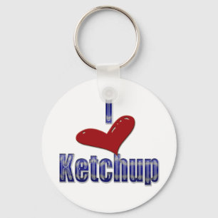 Jag älskar rolig LOL design för Ketchup Nyckelring