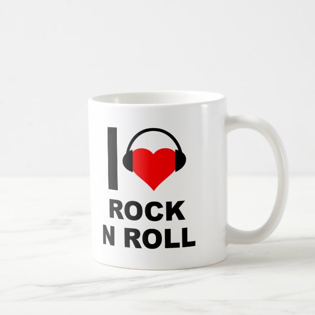 Jag älskar rolig rockmugg kaffemugg (Höger)