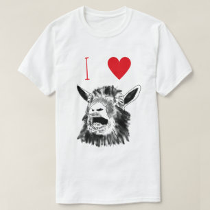Jag älskar rolig skrikig djur teckningkonst för t shirt