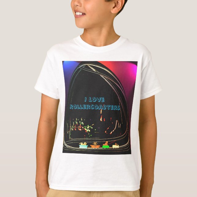 Jag älskar Rollercoasters Tee Shirt (Framsida)