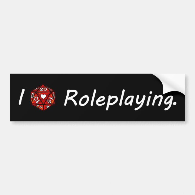 Jag älskar rollspel! bildekal (Framsidan)
