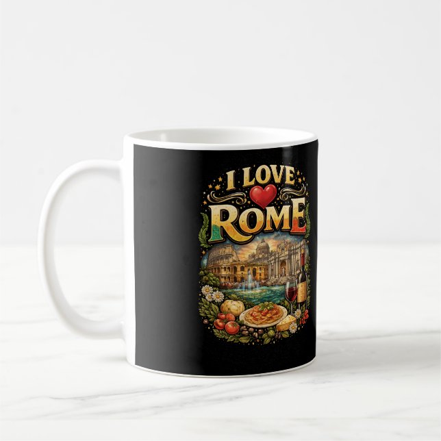 Jag älskar Rom Kaffemugg (Vänster)