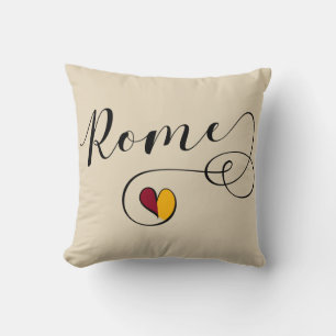 Jag älskar Rom, romer, Italien, italienska Kudde