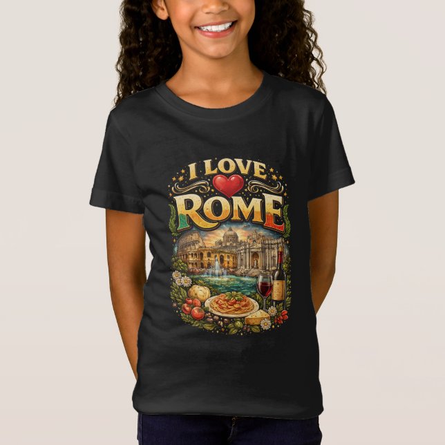 Jag älskar Rom T Shirt (Framsida)