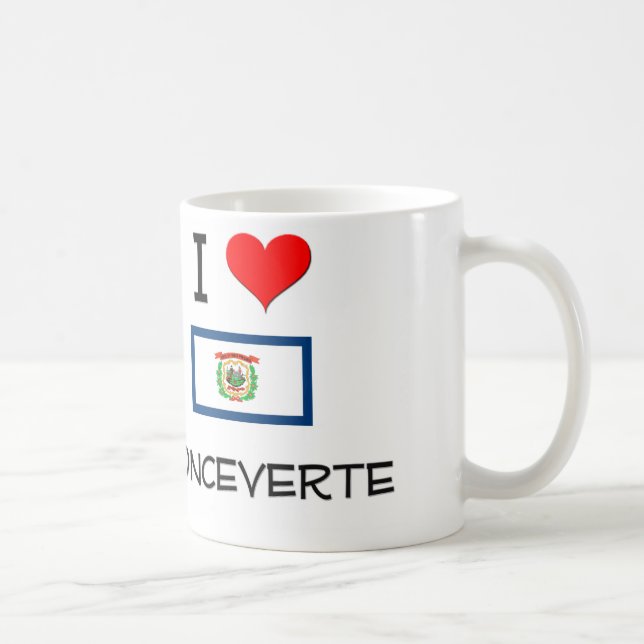 Jag älskar Ronceverte West Virginia Kaffemugg (Höger)