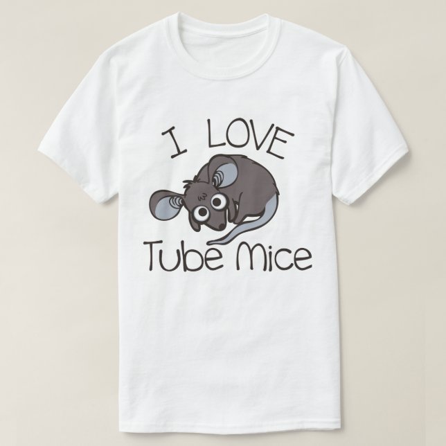 Jag älskar rörmusLondon den underjordiska gulliga Tee (Design framsida)