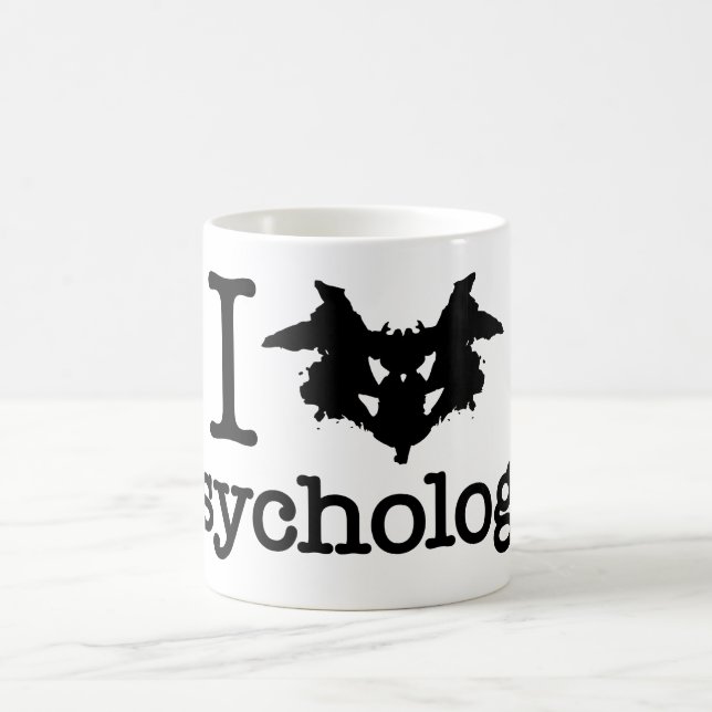 Jag älskar (Rorschach-bläckfläck) psykologi Kaffemugg (Center)